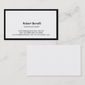 Schlichte, moderne Unternehmenskarte für Black Bor Visitenkarte (Vorne/Hinten)