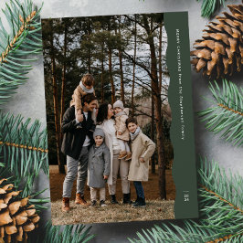 Schlichte, moderne Weihnachtsferien mit zwei Fotos Feiertagskarte