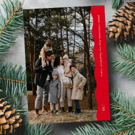 Schlichte, moderne Weihnachtsferien mit zwei Fotos Feiertagskarte