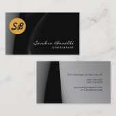 Schlichte Monogram Consultant-Visitenkarte Visitenkarte (Vorne/Hinten)