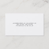 Schlichte Monogram Red White Clean Business Card Visitenkarte (Rückseite)