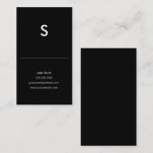 Schlichte Monogramm-Initiale für Personal or Visitenkarte (Vorne/Hinten)