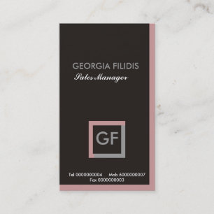 Schlichte Monogramm-Visitenkarten Visitenkarte