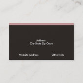 Schlichte Monogramm-Visitenkarten Visitenkarte (Rückseite)