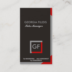 Schlichte Monogramm-Visitenkarten Visitenkarte