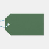 Schlichte Moosgrün in fester Farbe Geschenkanhänger (Rückseite Horizontal)