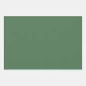 Schlichte Moosgrün in fester Farbe Geschenkpapier Set (Vorderseite 3)