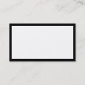 Schlichte mutige schwarze Grenzgeschäfts-Karte Visitenkarte (Rückseite)