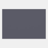 Schlichte Onyx Platinum Payne's Gray Shades 3 Tone Geschenkpapier Set (Vorderseite 2)