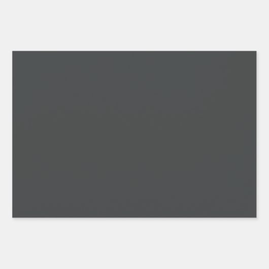 Schlichte Onyx Platinum Payne's Gray Shades 3 Tone Geschenkpapier Set (Vorderseite)