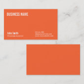 Schlichte Orange Physician Assistant Business Card Visitenkarte (Vorne/Hinten)