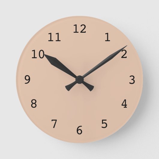 Schlichte Orangeruhr Runde Wanduhr (Vorderseite)