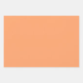 Schlichte Papayaorange in fester Farbe Geschenkpapier Set (Vorderseite 3)