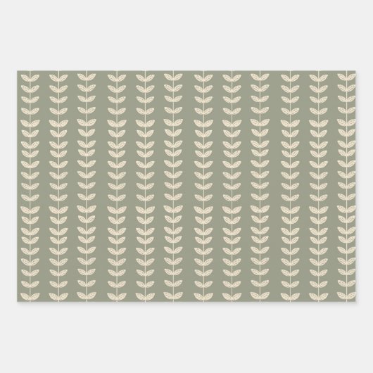 Schlichte Papiertücher Geschenkpapier Set (Vorderseite 3)