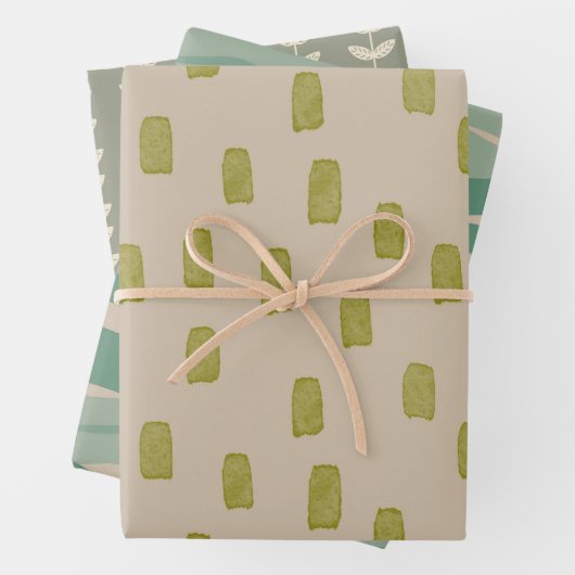 Schlichte Papiertücher Geschenkpapier Set (Beispiel)