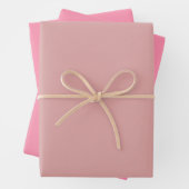 Schlichte Pastel Flamingo Schauss Pink Shades 3 To Geschenkpapier Set (Beispiel)