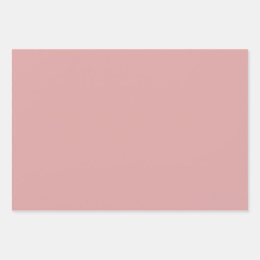 Schlichte Pastel Flamingo Schauss Pink Shades 3 To Geschenkpapier Set (Vorderseite)