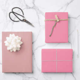Schlichte Pastel Flamingo Schauss Pink Shades 3 To Geschenkpapier Set