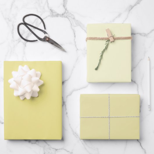 Schlichte Pastel Lush Gold Farbton Tone 3 Geschenkpapier Set (Vorderseite)