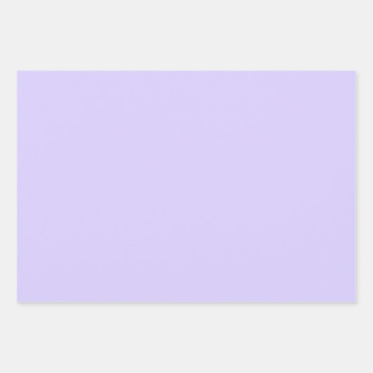 Schlichte Pastel Pale Lavendel Lila Schatten 3 Tön Geschenkpapier Set (Vorderseite 3)