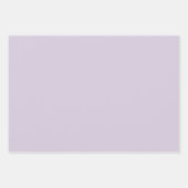 Schlichte Pastel Pale Lavendel Lila Schatten 3 Tön Geschenkpapier Set (Vorderseite 2)