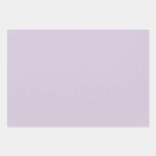 Schlichte Pastel Pale Lavendel Lila Schatten 3 Tön Geschenkpapier Set (Vorderseite 2)