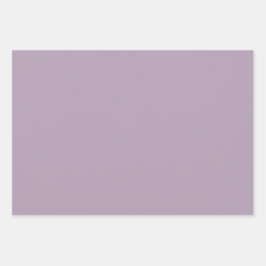 Schlichte Pastel Pale Lavendel Lila Schatten 3 Tön Geschenkpapier Set