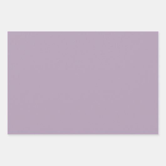 Schlichte Pastel Pale Lavendel Lila Schatten 3 Tön Geschenkpapier Set (Vorderseite)