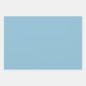 Schlichte Pastel Sky Bell Blue Shades 3 Tones Geschenkpapier Set (Vorderseite 2)