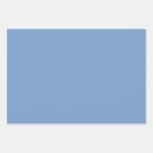 Schlichte Pastel Sky Bell Blue Shades 3 Tones Geschenkpapier Set (Vorderseite)