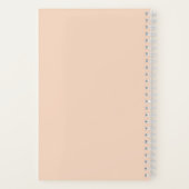 Schlichte Pastel Spiral-Komposition-Schule Noteboo Notizblock (Rückseite)