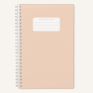 Schlichte Pastel Spiral-Komposition-Schule Noteboo Notizblock