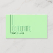 Schlichte Pastell grün mit Foto Beruflich Moderne Visitenkarte (Vorderseite)