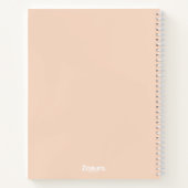 Schlichte Pastellfarbe Minimalistisch Notizblock (Rückseite)
