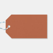 Schlichte Pastellfarbe Rost orange Geschenkanhänger (Rückseite Horizontal)