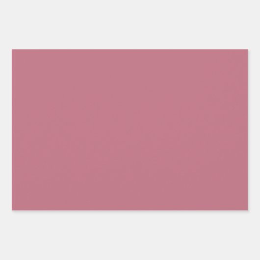 Schlichte, pastellfarbene Rose Geschenkpapier Set (Vorderseite)