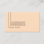 Schlichte Pastelpfirsichfarben Moderne, einfach un Visitenkarte (Vorderseite)