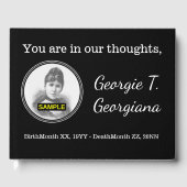 Schlichte, Personalisierte Beerdigung/Gästebuch Gästebuch (Vorderseite)