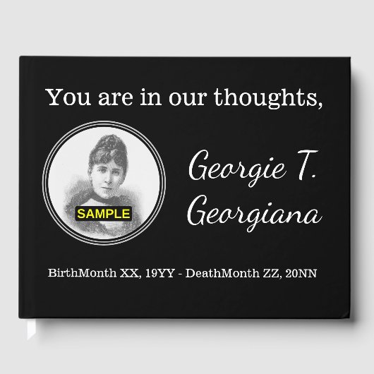 Schlichte, Personalisierte Beerdigung/Gästebuch Gästebuch (Vorderseite)