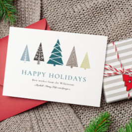 schlichte personalisierte Weihnachtsfeiertage im F Feiertagskarte