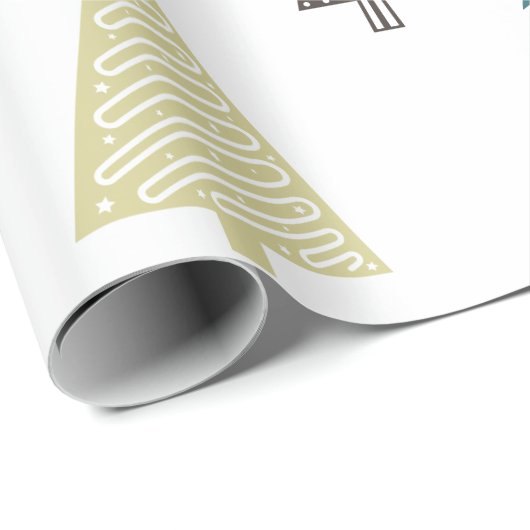 schlichte personalisierte Weihnachtsfeiertage im F Geschenkpapier (Rolleneckpunkt)