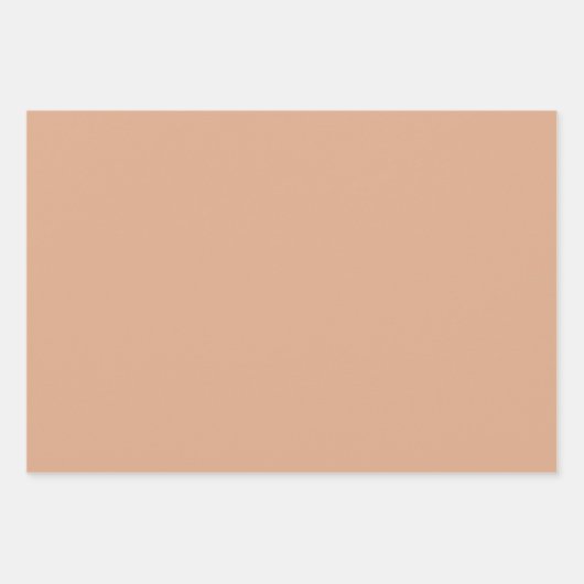 Schlichte Peru Tumbleweed Toskanbraun Schatten 3 T Geschenkpapier Set (Vorderseite 2)