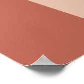 Schlichte, pfirsichfarbene Hochzeit Poster (Ecke)