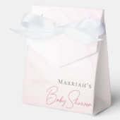 Schlichte Pink Watercolor Bow Baby Showbox Geschenkschachtel (Vorderseite)