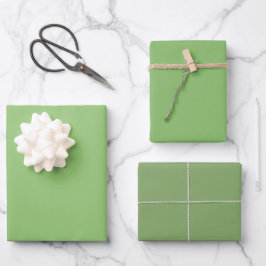 Schlichte Pistachio Asparagus Grüne Schattierungen Geschenkpapier Set