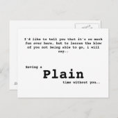 Schlichte Postkarte (Vorne/Hinten)