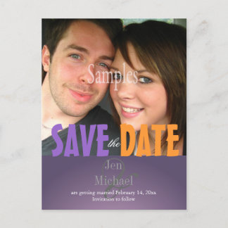 Schlichte Postkarten, Foto Save the Date, Ankündigungspostkarte