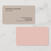 Schlichte Premium-Wäsche Einfach Beruflich modern Visitenkarte (Vorne/Hinten)