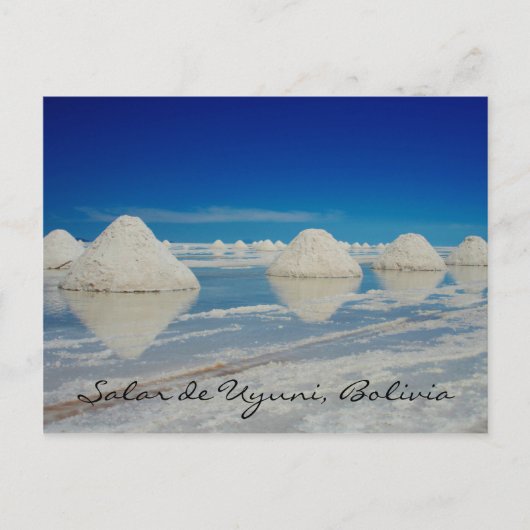 schlichte Pyramiden aus Uyuni-Salz Postkarte (Vorderseite)