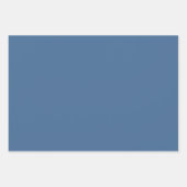 Schlichte Queen Ocean Pigment Blue Shades 3 Töne Geschenkpapier Set (Vorderseite)